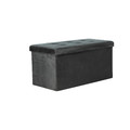 Pouffe Intesi Velse, velvet, black