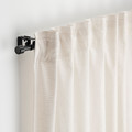 BEKRÄFTA Curtain rod set, black, 120-210 cm 19 mm
