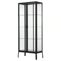 MILSBO Glass-door cabinet, anthracite, 73x175 cm