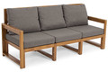 Outdoor 3-seat Sofa MALTA, brown/graphite