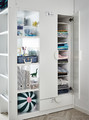 SMÅSTAD Loft bed, white white/with desk with 3 drawers, 90x200 cm