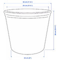 KÖRSBÄRSBJÖRK Plant pot, light grey/beige, 24 cm