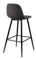 Bar Stool Wilma, grey/black