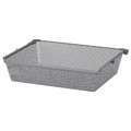KOMPLEMENT Mesh basket with pull-out rail, dark grey, 75x58 cm