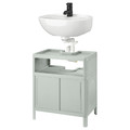 IVÖSJÖN / SKATSJÖN Wash-stnd w slid drs/wash-basin/tap, green, 50x35 cm