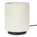 Table Lamp with Boucle Shade, white