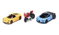 Siku Metal Model Set Sports Cars and Motorbike 3+