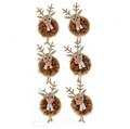 Self-Adhesive Felt Reindeer Decorations, 6 pcs