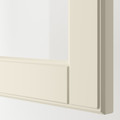 METOD Wall cabinet with glass door, white/Bodbyn off-white, 40x40 cm