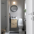 ENHET / TVÄLLEN Wash-stnd w drawers/wash-basin/tap, white/oak effect, 44x43x65 cm