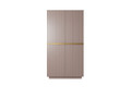 Wardrobe Nicole with Drawer Unit 100 cm, antique pink, gold handles