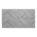 Decorative Tile Concrete Stone Triangular, light grey, 0.64 m2