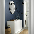 BESTÅ Storage combination with doors, white, Selsviken high-gloss/white, 120x42x65 cm