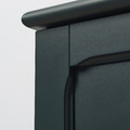 LOMMARP Cabinet with glass doors, dark blue-green, 86x199 cm