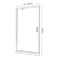GoodHome Pivot Shower Door Beloya 80 cm, chrome/transparent