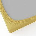 BRUKSVARA Fitted sheet, yellow, 90x200 cm