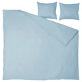 ÄNGSLILJA Duvet cover and 2 pillowcases, blue-grey, 200x200/50x60 cm