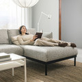 ÄPPLARYD 4-seat sofa with chaise longue, Lejde light grey