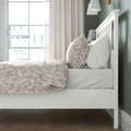 HEMNES Bed frame with mattress, white stain/Valevåg extra firm, 160x200 cm
