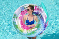 Bestway Inflatable Swim Ring with Backrest 70s 1.18 x 1.17m 18+