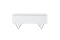 Coffee Table with Storage Scalia 120, matt white/black legs