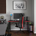 HUVUDSPELARE / MATCHSPEL Gaming desk and chair, black