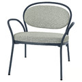 ISMANTORP Armchair, metal black-blue/Tibbleby beige-grey