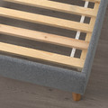 NARRÖN Upholstered bed frame, grey, 180x200 cm