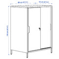 TROTTEN Cabinet with sliding doors, white, 80x110 cm
