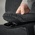 GRÖNFJÄLL Office chair with arm/headrest, Letafors grey/black