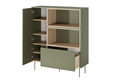 High Cabinet with 2 Doors & Drawer Desin 120, olive/nagano oak