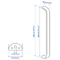KALERUM Handle, stainless steel colour, 266 mm, 2 pack