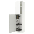 METOD High cabinet with cleaning interior, white/Stensund white, 60x60x240 cm