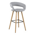 Bar Stool Grace, low, light grey