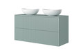 Wall-mounted Wash-basin Cabinet MDF Nicole 60cm, sage