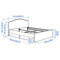 RAMNEFJÄLL Upholstered bed frame, Kilanda dark blue, 160x200 cm