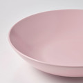 FÄRGKLAR Deep plate, matt light pink, 23 cm, 4 pack