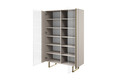 High Cabinet Display Cabinet Verica 120 cm, cashmere, gold legs