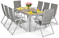 Large Outdoor Furniture Set Modena Max, silver