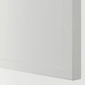 METOD Wall cb f extr hood w shlf/door, white/Aspudden light grey, 60x80 cm