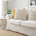 EKGULDMAL Cushion cover, geometric natural, 50x50 cm