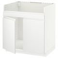 METOD Base cab f HAVSEN double bowl sink, white/Voxtorp matt white, 80x60 cm