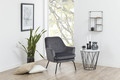 Armchair Chisa, velvet, dark grey