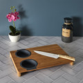 Bamboo Chopping Board with Silicone Containers