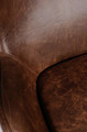 Armchair Egg, leather, dark brown, vintage