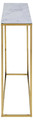Console Table Alisma, white marble, gold