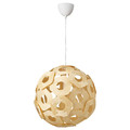 ÖDLEBLAD / SUNNEBY Pendant lamp, birch veneer/white, 48 cm