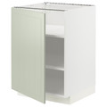 METOD Base cabinet with shelves, white/Stensund light green, 60x60 cm