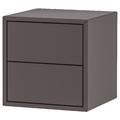 EKET Wall cabinet with 2 drawers, dark grey, 35x35x35 cm