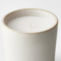 ADLAD Scented candle in ceramic jar, Scandinavian Woods/white, 50 hr